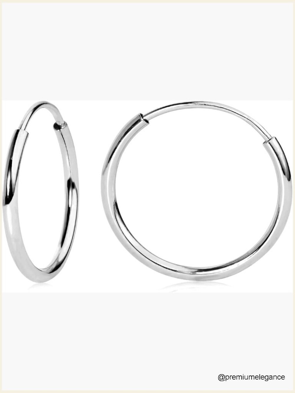 14k Gold Lightweight Endless Hoop Earrings - X-Small Cartilage Helix Tragus